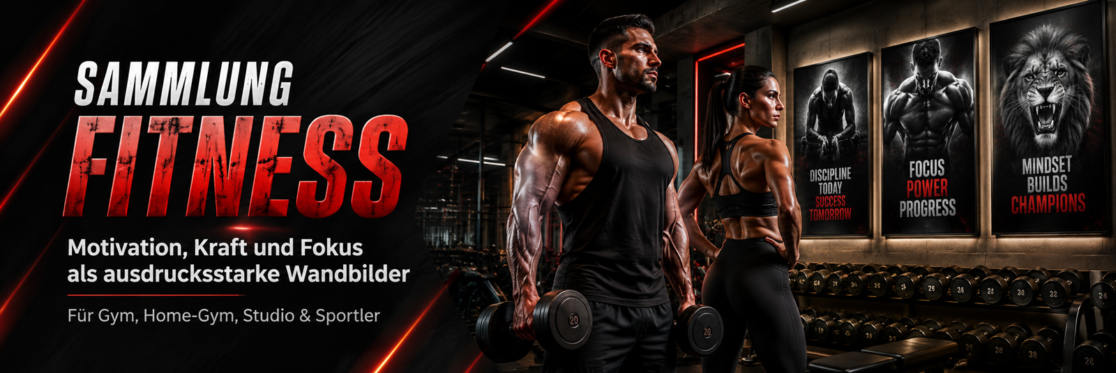 Fitness Wandbilder für Gym, Home-Gym und Sportler