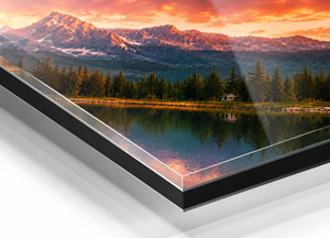 Acryl Glas auf Verbund Platte